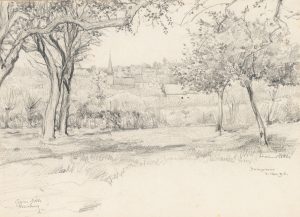 Obstwiese mit Blick auf Dompierre