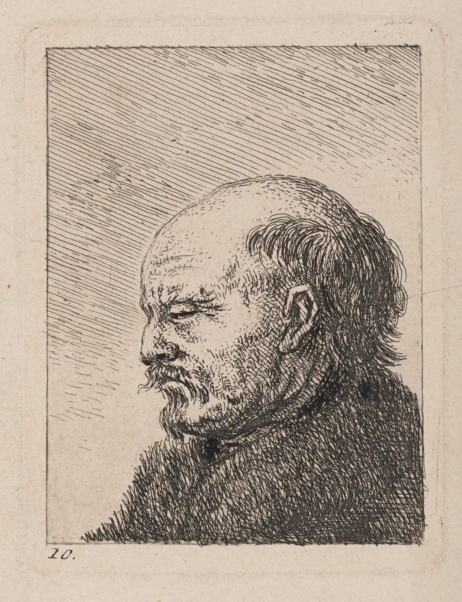 Kahlköpfiger Mann