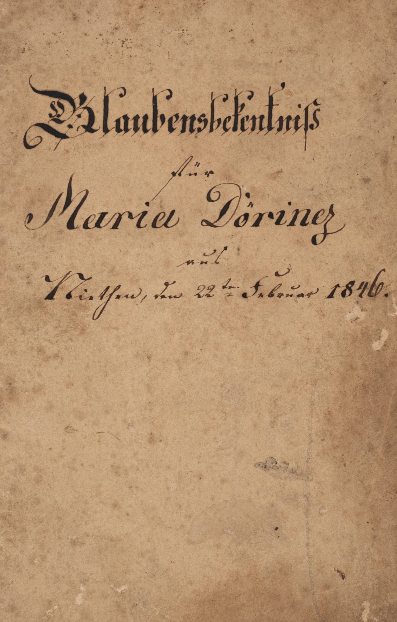 Glaubensdokument 1846