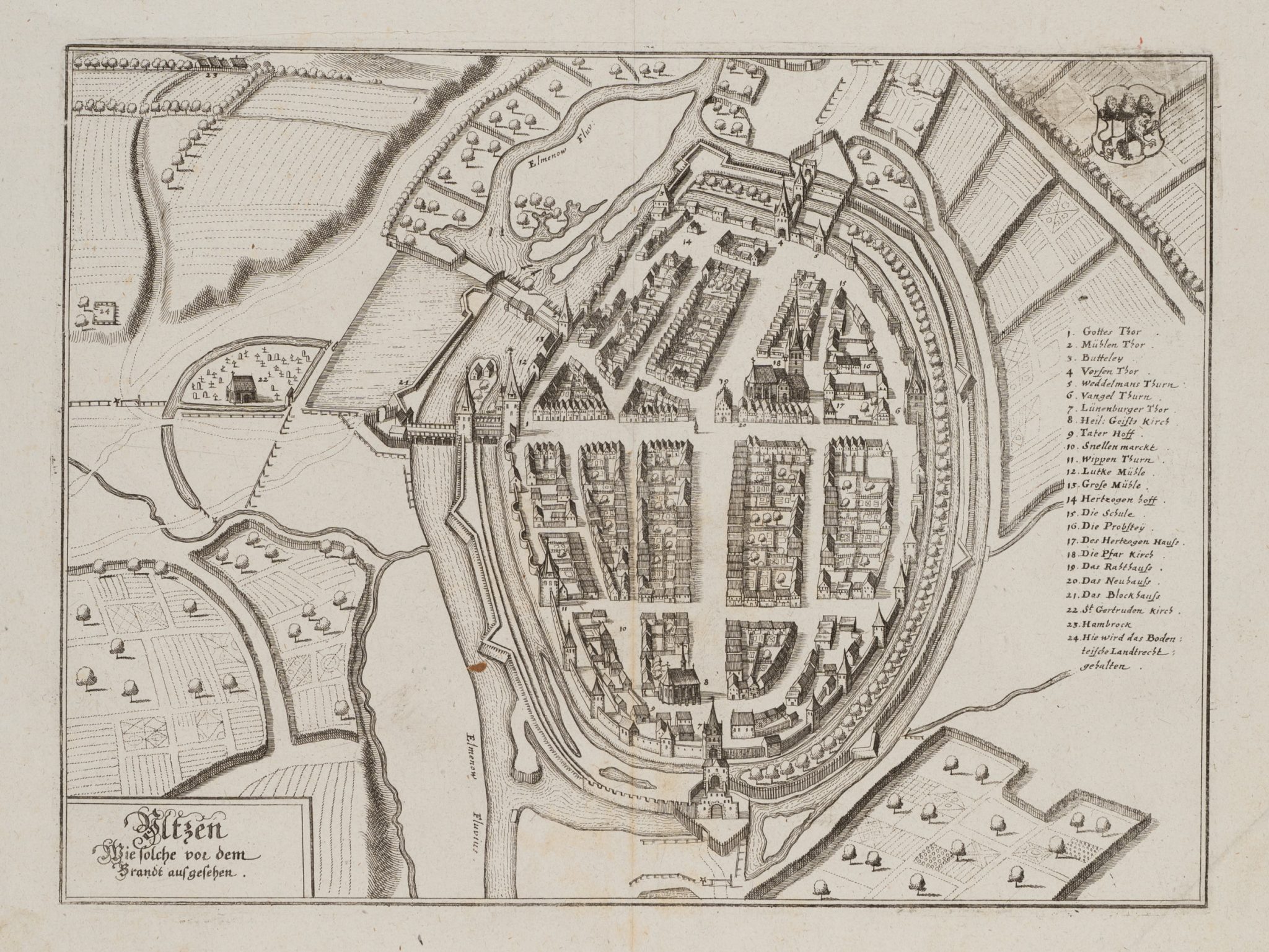 Historischer Stadtplan von Uelzen