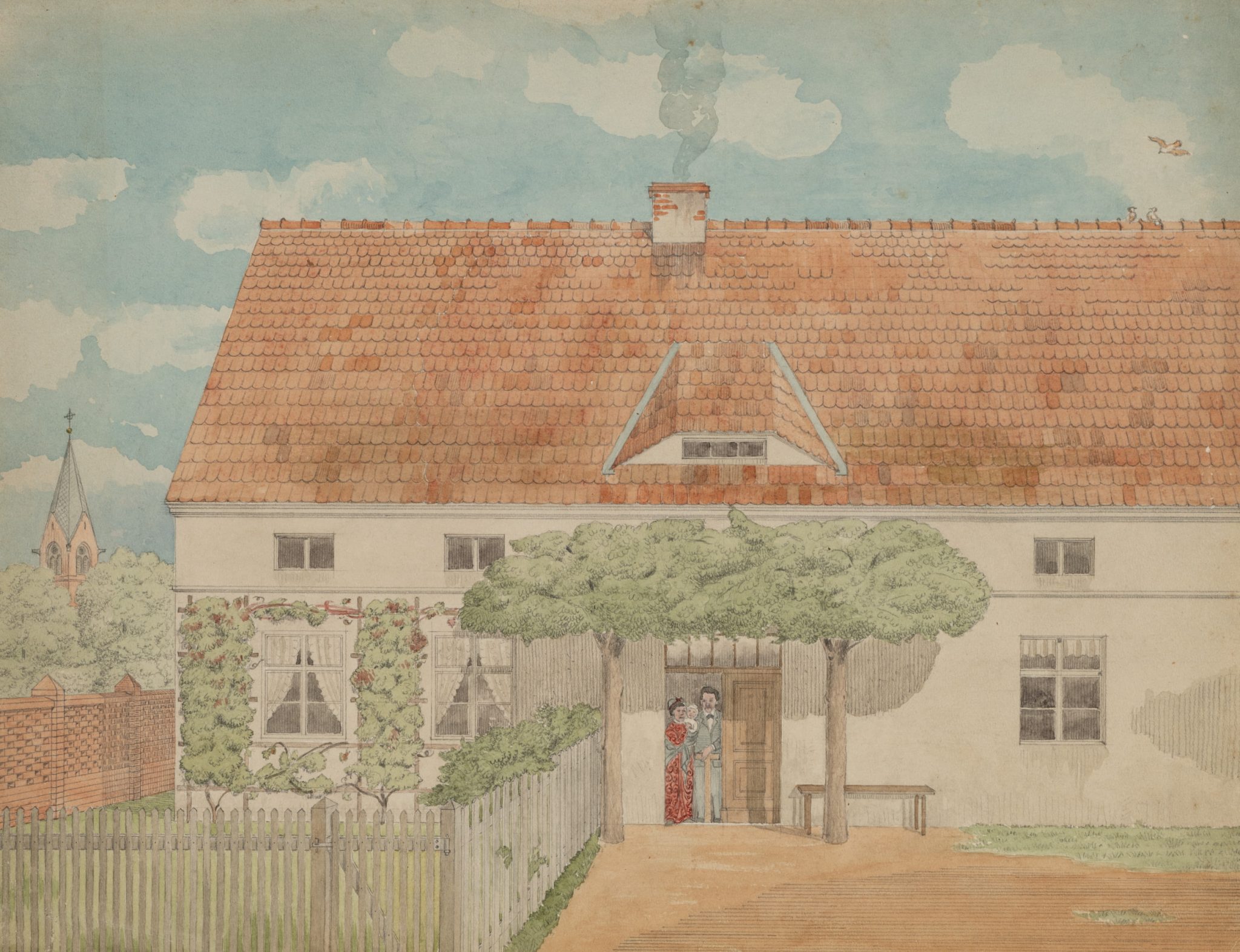 Landidylle mit Familie im Landhaus