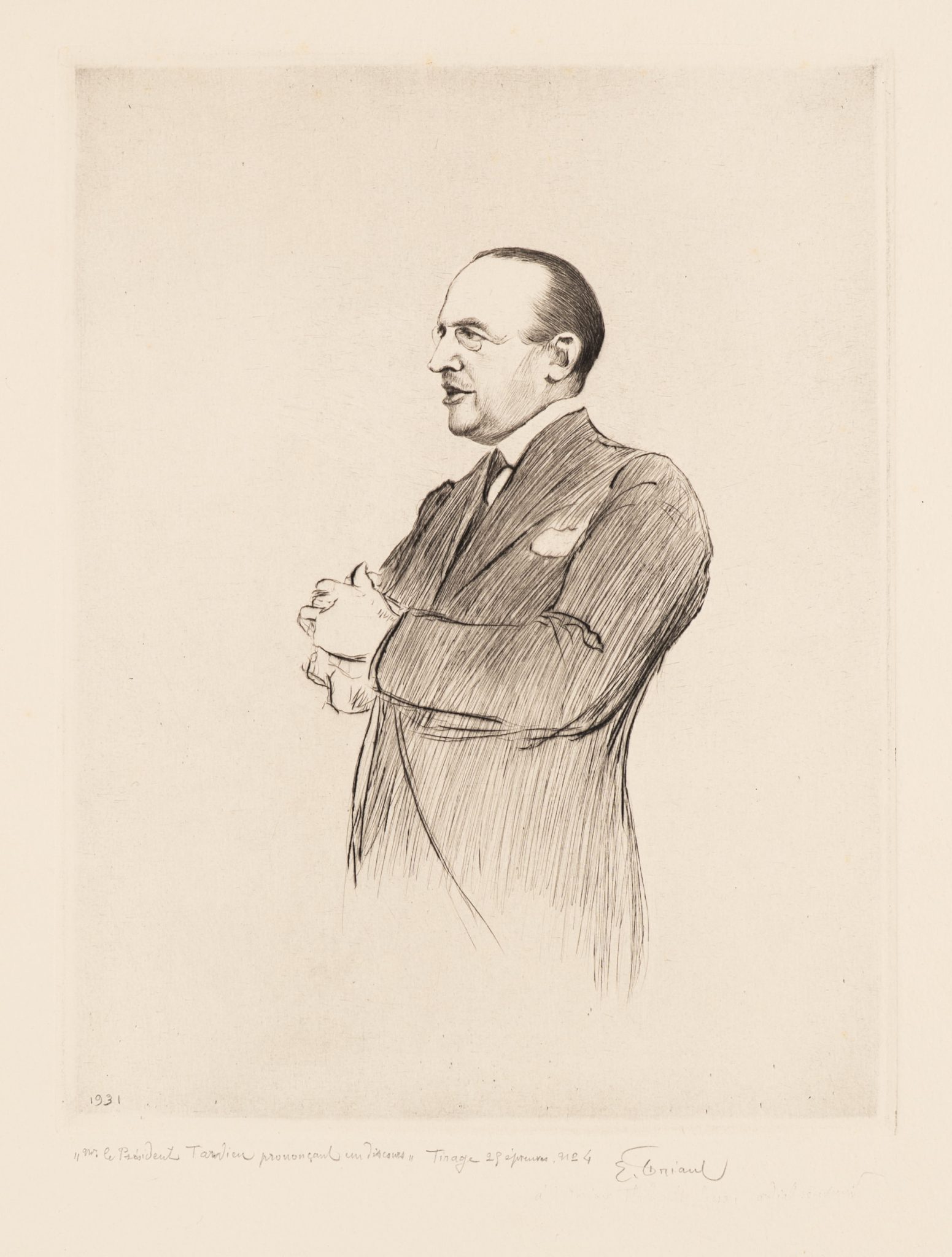 Porträt President André Tardieu (1876-1945)