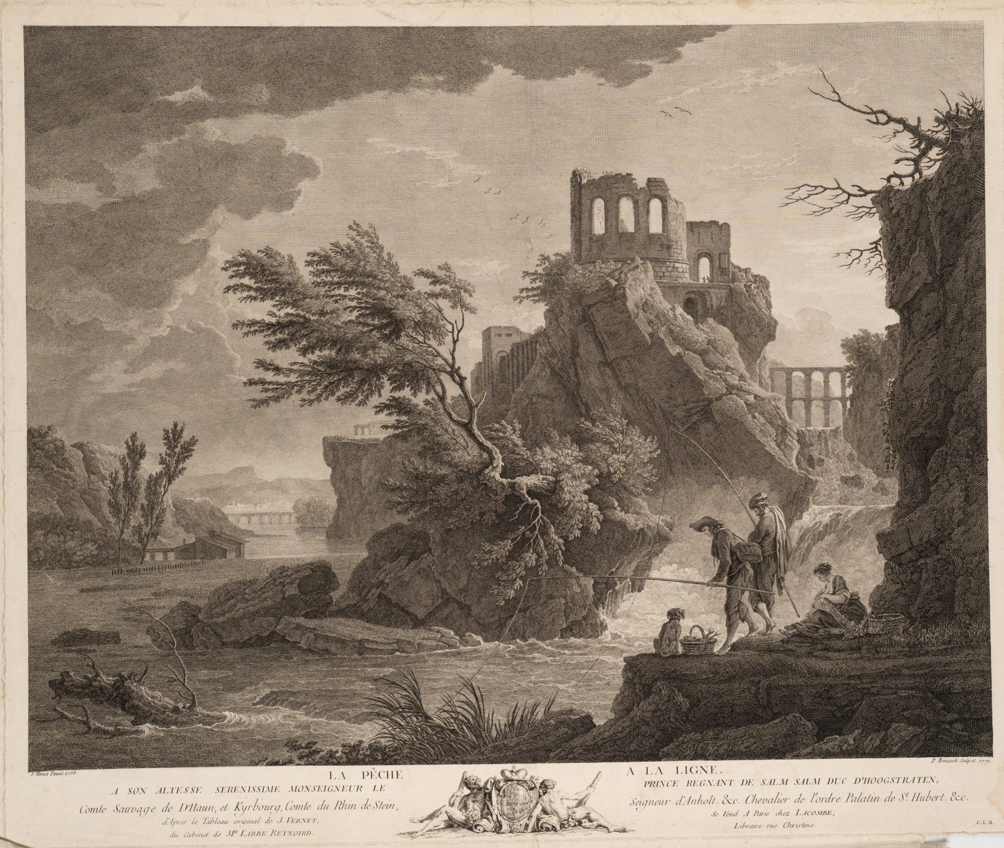 Flusslandschaft mit Anglern