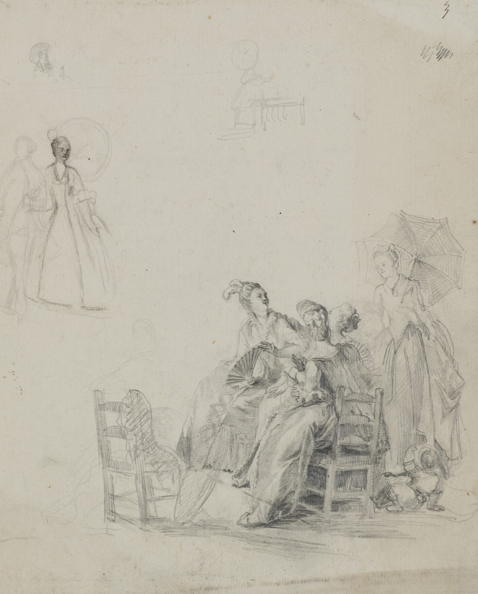 Figurenstudien eleganter Frauen