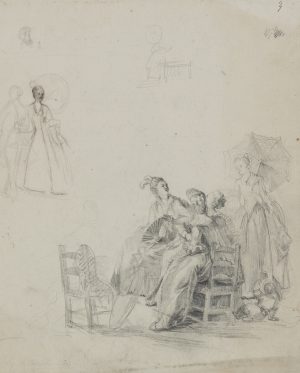 Figurenstudien eleganter Frauen