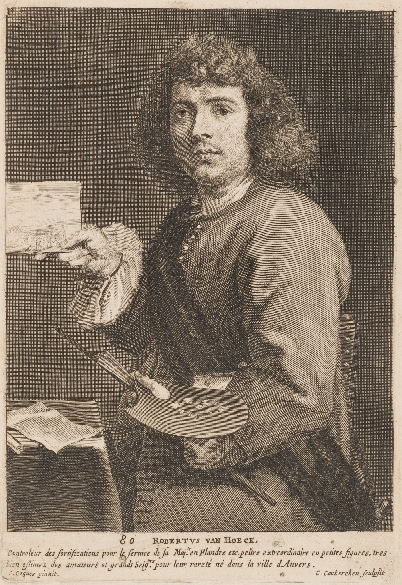 Porträt des Malers Robert van den Hoecke