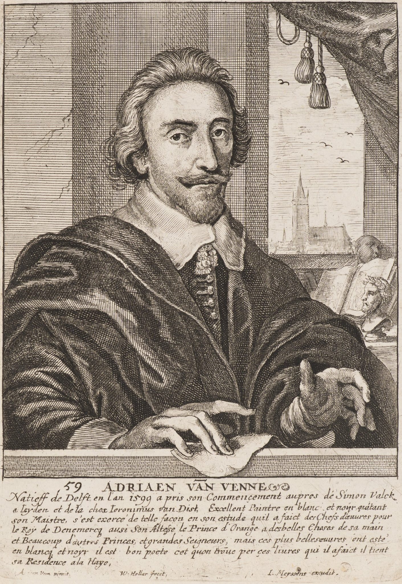 Porträt des Malers Adriaen van de Venne