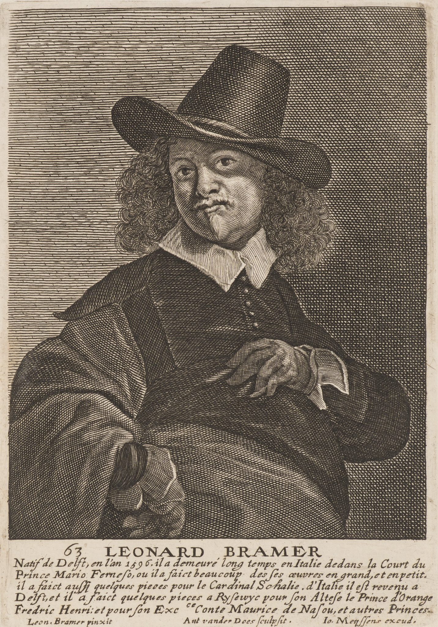 Porträt des Malers Leonaert Bramer