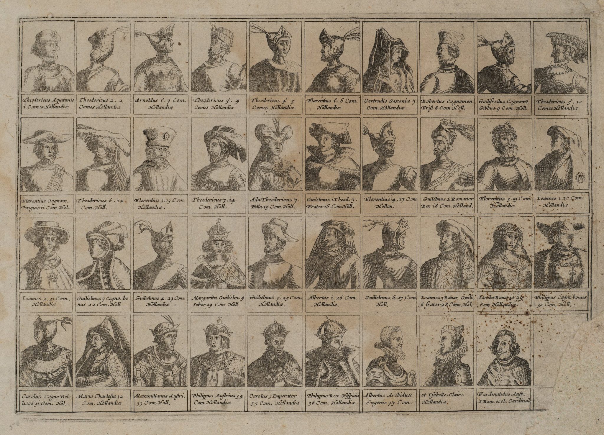 Bildnisfolge der Grafen von Holland