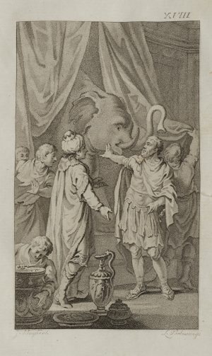 Fabricius vor Pyrrhus mit dem Elefanten