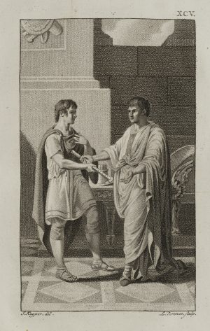 Trajan überreicht das Schwert