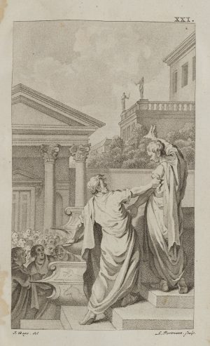 Flaminius von der Rostra weggeführt
