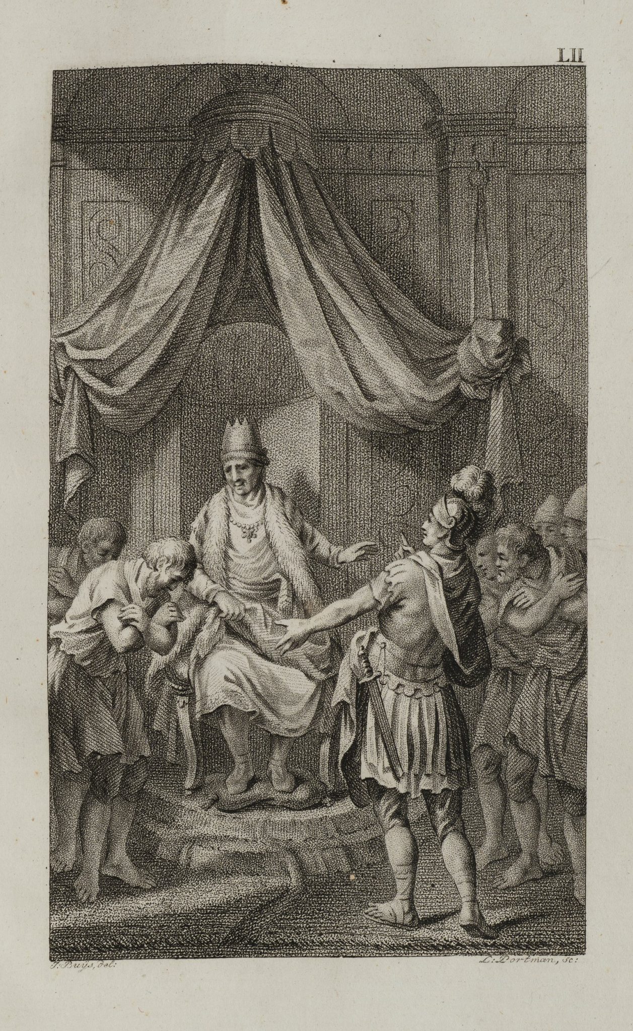 Tigranes auf seinem Thron