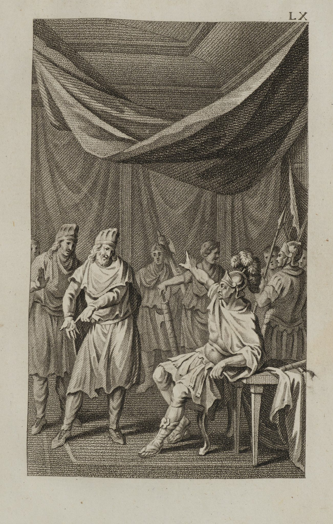 Crassus, vom Partherboten verspottet