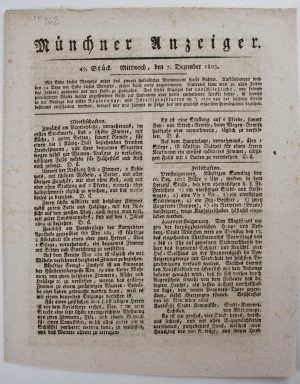 Münchner Anzeiger, 07.12.1803