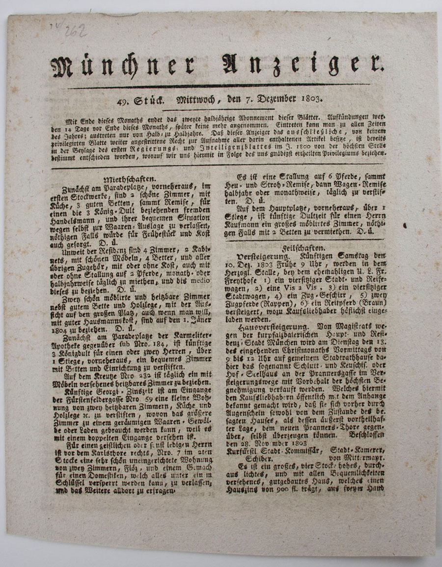 Münchner Anzeiger, 07.12.1803