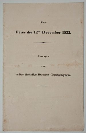 12. 12.1832 Dresden, Gesangsblatt